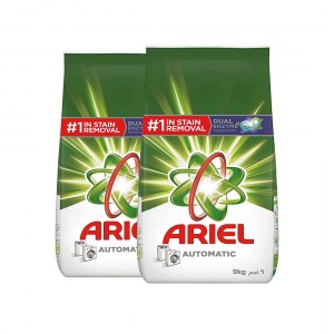Ariel Automatic Laundry Detergent Powder, Original Scent, Stain-Free Clean Laundry, Washing Powder, Pack Of 2 X 9 Kg (18Kgs)