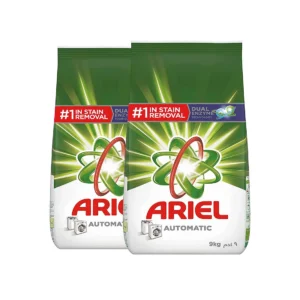 Ariel Automatic Laundry Detergent Powder, Original Scent, Stain-Free Clean Laundry, Washing Powder, Pack Of 2 X 9 Kg (18Kgs)
