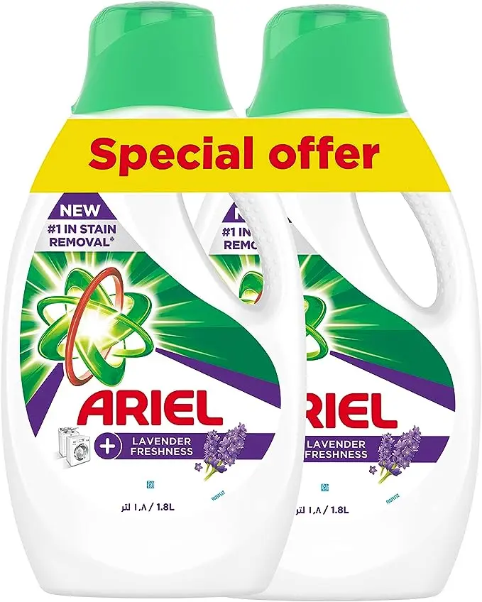 Ariel Lavender Laundry Detergent Liquid Gel, 2x1.8L