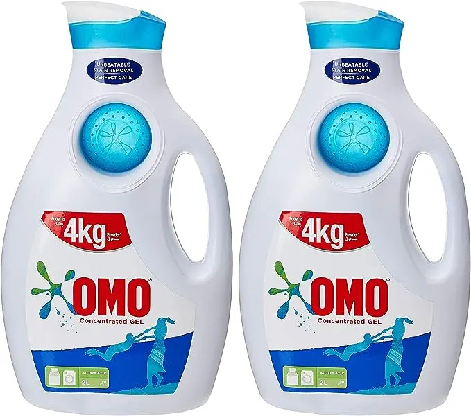 OMO Laundry Liquid Detergent for Top Load and Front Load Machine, Automatic, for Unbeatable Stain Removal, 2l (Pack of 2