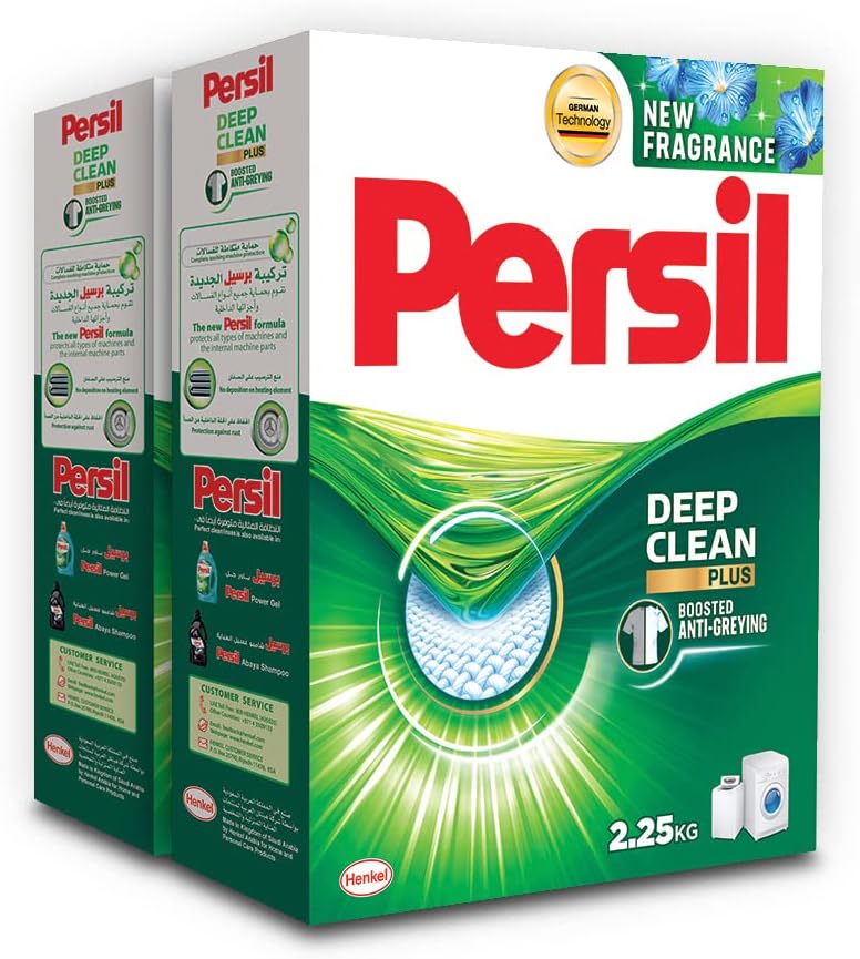 Persil Powder Laundry Detergent With Deep Clean Plus Technology For Perfect Cleanliness 2.25Kg Pack of 2
