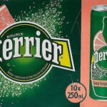Perrier Sparkling Mineral Water With Natural Pink Grapefruit Flavor Slim Can 10 X 250 ml