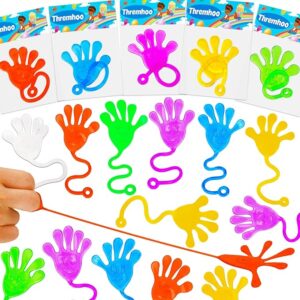 40 Pcs Sticky Hands For Kids Class Valentine Exchange Gift Stretchy Treasure Box Toy Classroom Prize Student Mini Toys Bulk Prize Fillers Slap Hand Party Favor Supplies Goodie Bag Stuffer Boy Girl