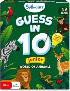 Skillmatics Guess in 10 Junior World of Animals, Gifts for Kids, Boys, Girls Who Love Board Games, Card Games, Educational Toys, Travel Game for Ages 3, 4, 5, 6