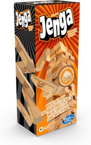 Hasbro Gaming - Classic Jenga Game, Genuine Hardwood Blocks, Jenga Stacking Tower Party Game For Family And Kids Ages 6+, Birthday Gift & Gift For All Occasions